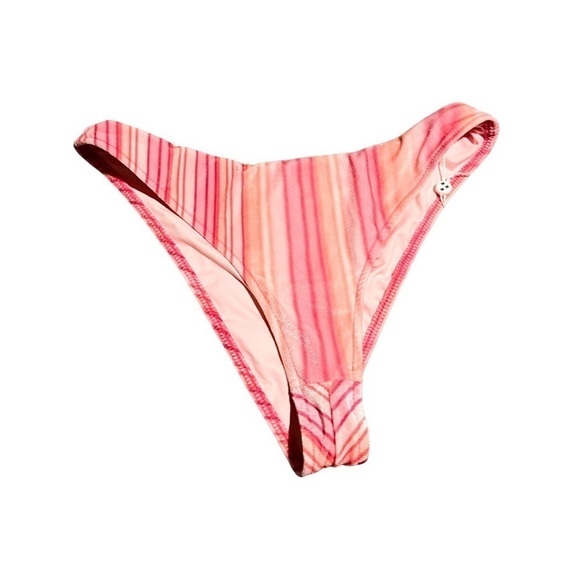 NWT REVOLVE FRANKIE'S BIKINIS Katarina Velvet Cheeky Bikini Bottom Pink Size M - Picture 3 of 5